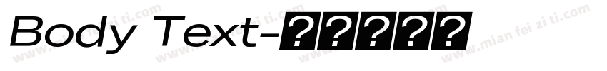 Body Text字体转换